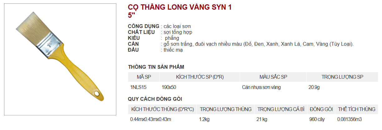 Cọ Sơn Thăng Long Vàng Syn