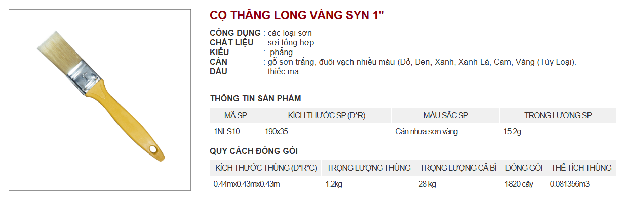 Cọ Sơn Thăng Long Vàng Syn