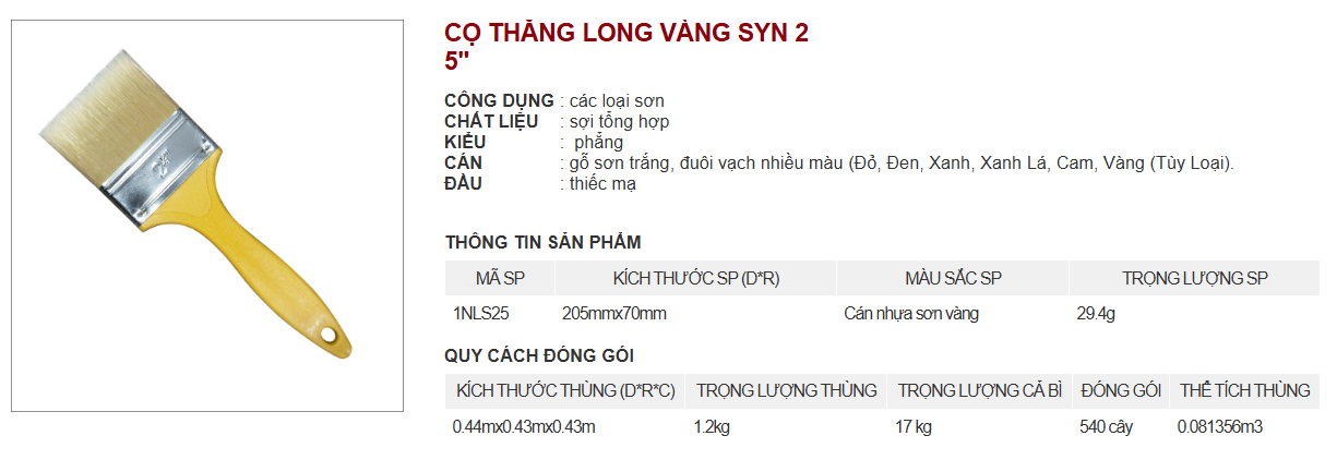 Cọ Sơn Thăng Long Vàng Syn