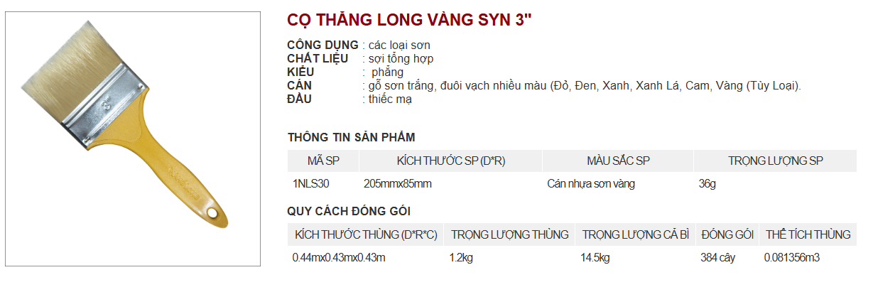 Cọ Sơn Thăng Long Vàng Syn