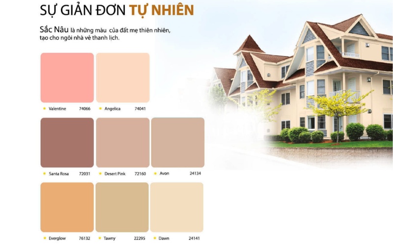 bảng màu sơn Dulux ngoài trời WeatherShield