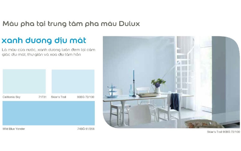 Bảng màu sơn Dulux Inspire nội thất