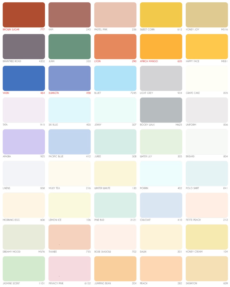 Tổng hợp] Bảng màu sơn EXPO trong nhà, ngoài trời mới nhất 2023