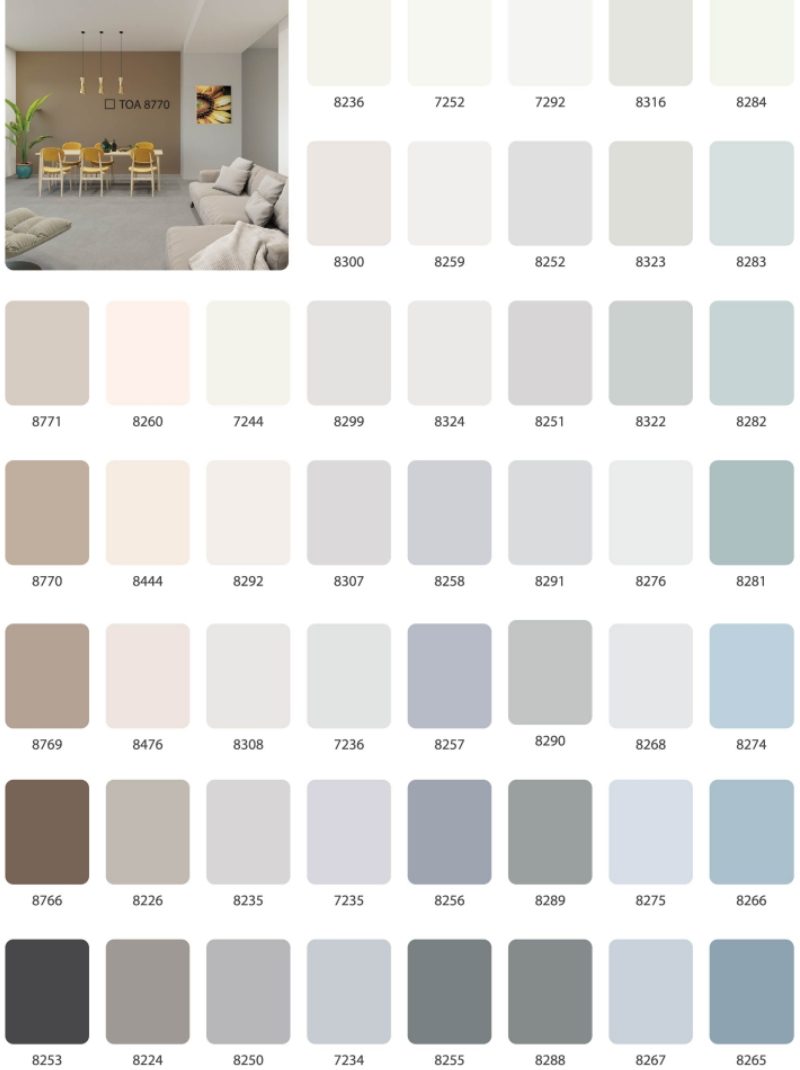 mã màu sơn nước Toa