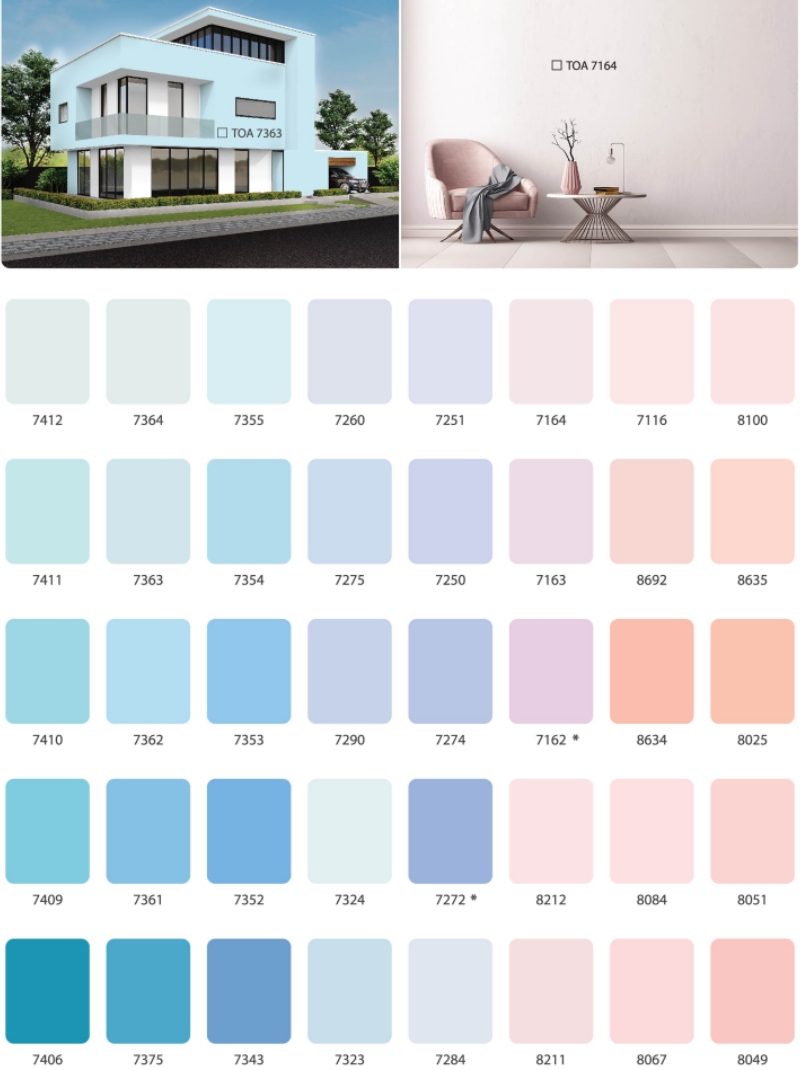 bảng màu sơn nước Toa