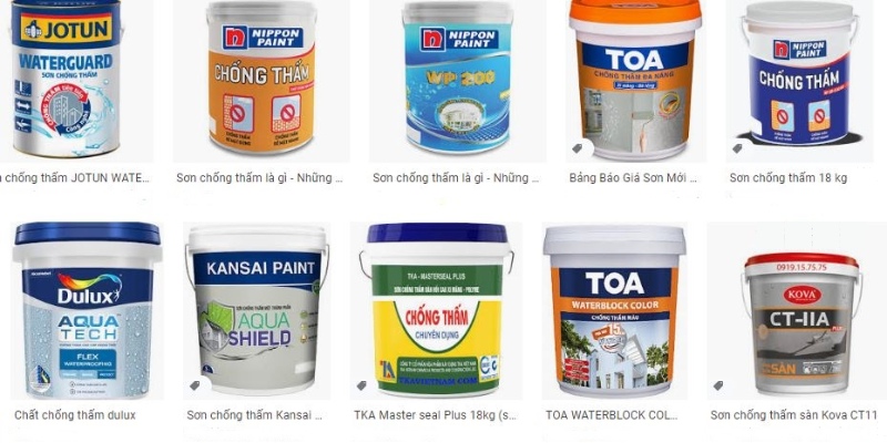 các loại sơn chống thấm ngoài trời