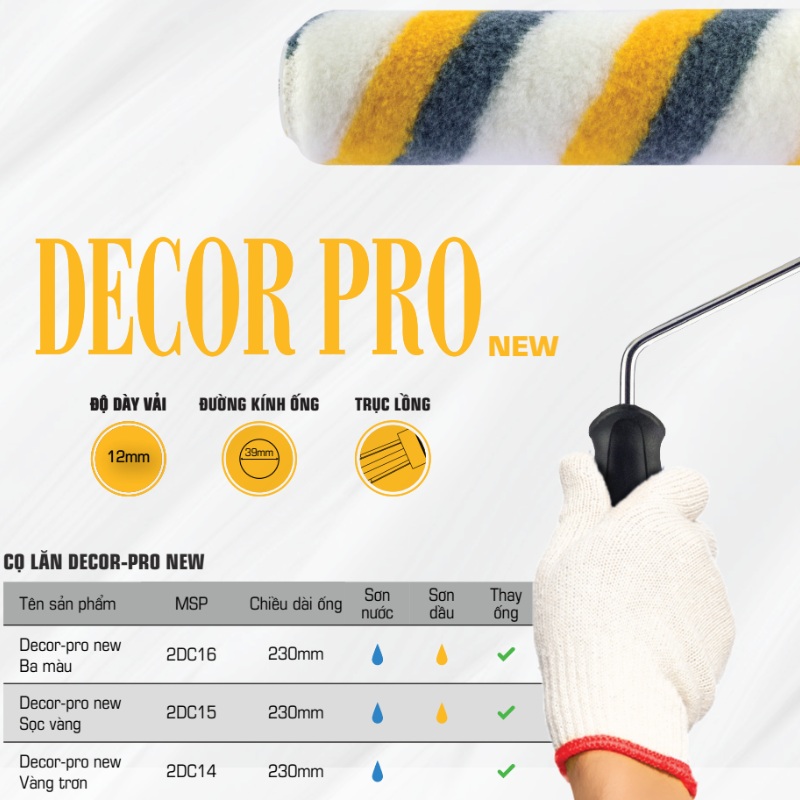 decor pro new cọ lăn sơn nước