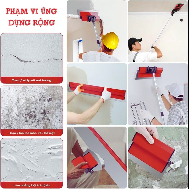 Dao cào bột trét tường là gì? So sánh dao cào bột trét tường và dao trét truyền thống | cấu tạo dao cào bản rộng (1)