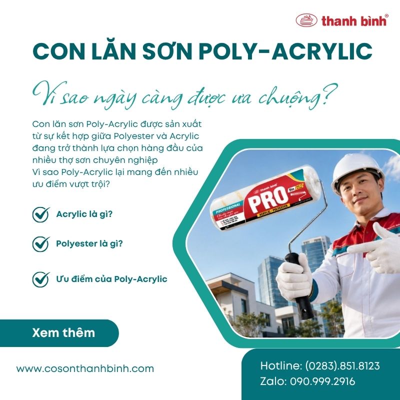 con lăn sơn poly-acrylic
